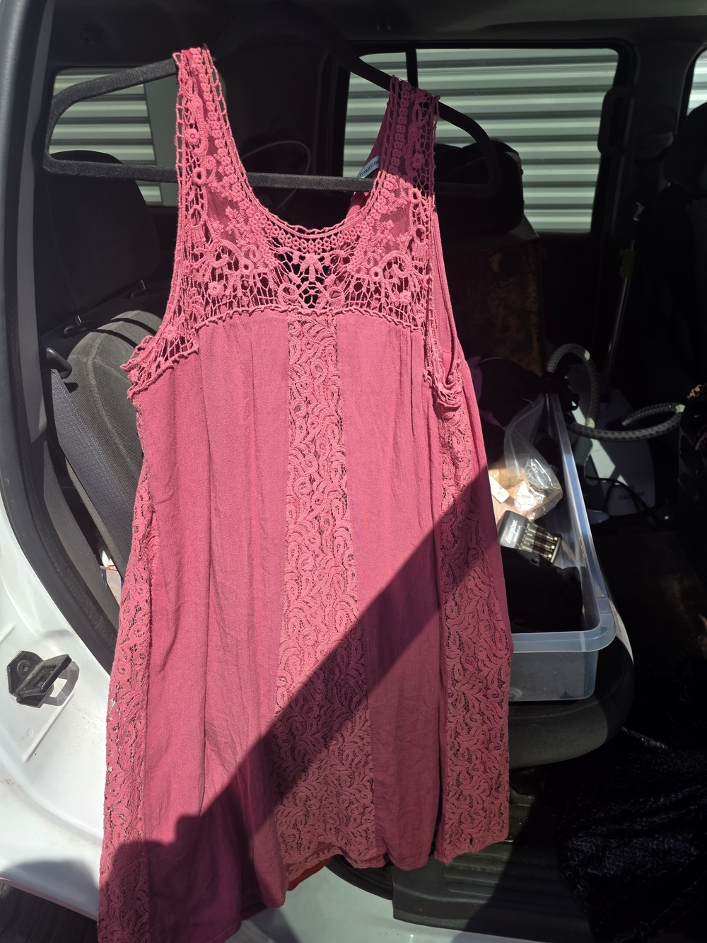 Maurices Crochet-Trim Tank Top - Dusty Rose